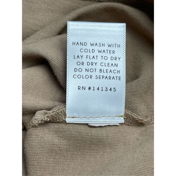 New! Daydreamer Women's Peace Sun Boxy Short Sleeve Crop Tee Taupe Tan XS NWT - Picture 16 of 16